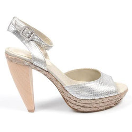 Silver 6 US - 36.5 EUR Nine West Womens Ankle Strap Sandal NWCASTING SILVER SLV