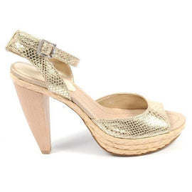 Gold 5 US - 35.5 EUR Nine West Womens Ankle Strap Sandal NWCASTING LTGOLD LTGOL