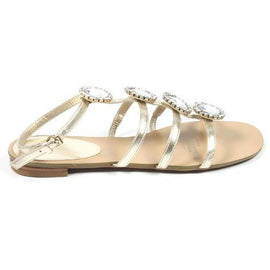 Gold 6 US - 36.5 EUR Nine West Womens Ankle Strap Sandal PTRADLEY LIGHT GOLD