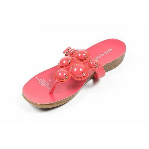 Coral 6.5 US - 37 EUR Nine West Womens Thong NWWALMER MEDPNK MEORA
