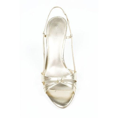 Gold 9.5 US - 41 EUR Nine West Womens Slingback Sandal NWREEDY SILVER