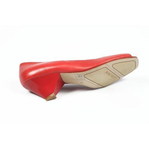 Red 6 US - 36.5 EUR Nine West Womens Pump Open Toe NWZEPHYR RED