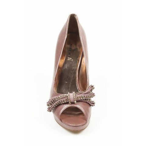 Pink 7.5 US - 38 EUR Nine West Womens Pump Open Toe NWTHISTLE PINK