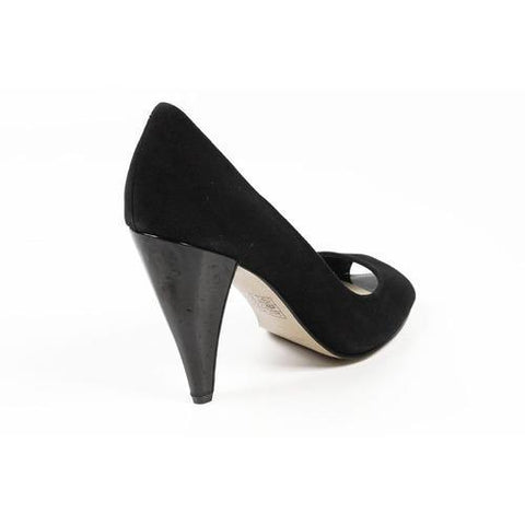 Black 5 US - 35.5 EUR Nine West Womens Pump Open Toe NWHEALTH BLACK SUEDE