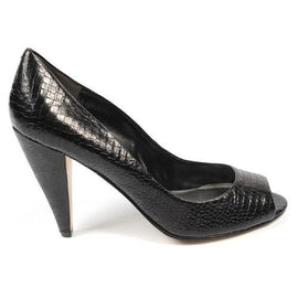 Black 5.5 US - 36 EUR Nine West Womens Pump Open Toe NWHEALTH BLACK CROCO