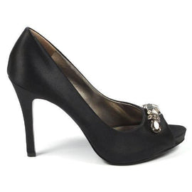 Black 9.5 US - 41 EUR Nine West Womens Pump Open Toe PTLYNNROSE BLACK