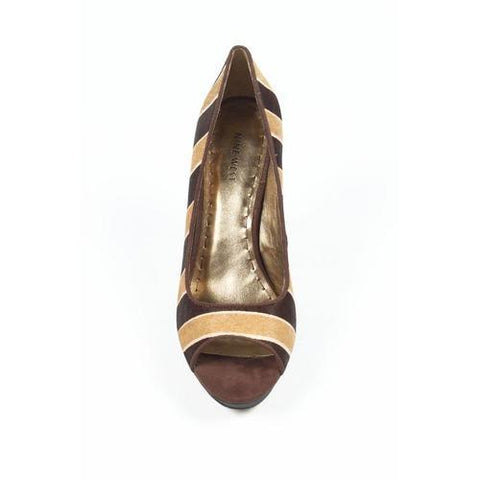 Multicolor 10 US - 41.5 EUR Nine West Womens Pump Open Toe NWSTANZER NATMU DKBR