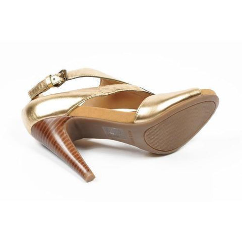 Gold 10 US - 41.5 EUR Nine West Womens Ankle Strap Sandal NWSWISH GOLD
