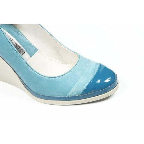 Light Blue 6.5 US - 37 EUR Nine West Womens Wedge Pump NWDIDI BLUE BLUE