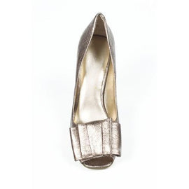 Silver 6 US - 36.5 EUR Nine West Womens Pump Open Toe NWSARNO DARK SILVR
