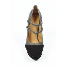 Grey 10 US - 41.5 EUR Nine West Womens Double Strap Pump NWARGILE DKGRY BK