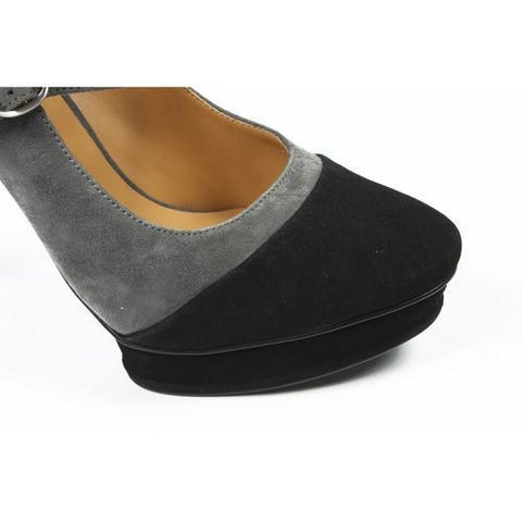 Grey 10 US - 41.5 EUR Nine West Womens Double Strap Pump NWARGILE DKGRY BK