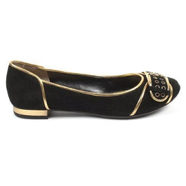 Black 5.5 US - 36 EUR Nine West Womens Heeled Ballerina NWALYN BLACK GOLD