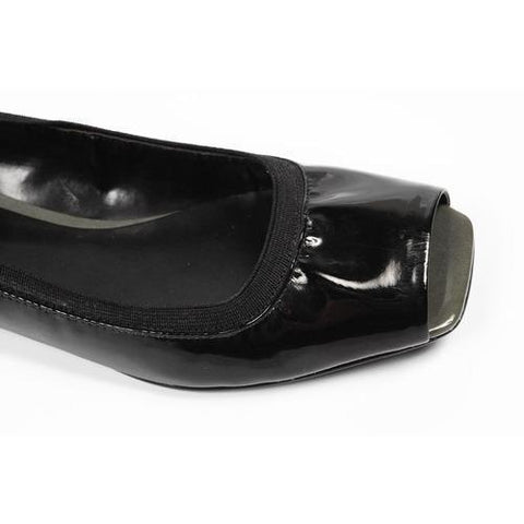 Black 6 US - 36.5 EUR Nine West Womens Heeled Ballerina Open Toe NWRANISE BLK MEGYMULT