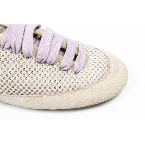 Beige 5.5 US - 36 EUR Nine West Womens Lace Up Ballerina NWDANFORD IVORY MULT