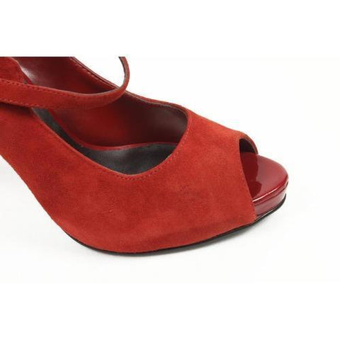 Red 5.5 US - 36 EUR Nine West Womens Pump Open Toe NWLUMINOUS RED RED