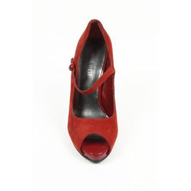 Red 6 US - 36.5 EUR Nine West Womens Pump Open Toe NWLUMINOUS RED RED