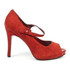 Red 6 US - 36.5 EUR Nine West Womens Pump Open Toe NWLUMINOUS RED RED