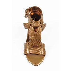 Gold 5.5 US - 36 EUR Nine West Womens Ankle Strap Sandal NWGALLAZY DARK GOLD