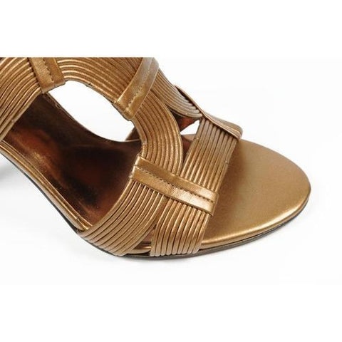 Gold 5.5 US - 36 EUR Nine West Womens Ankle Strap Sandal NWGALLAZY DARK GOLD