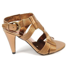Gold 5.5 US - 36 EUR Nine West Womens Ankle Strap Sandal NWGALLAZY DARK GOLD