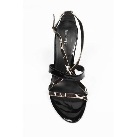 Multicolor 5.5 US - 36 EUR Nine West Womens Ankle Strap Sandal NWDOUBTS BLKIVORY BLK