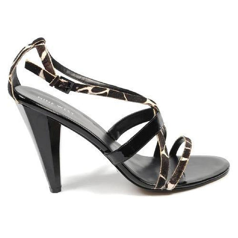 Multicolor 5.5 US - 36 EUR Nine West Womens Ankle Strap Sandal NWDOUBTS BLKIVORY BLK