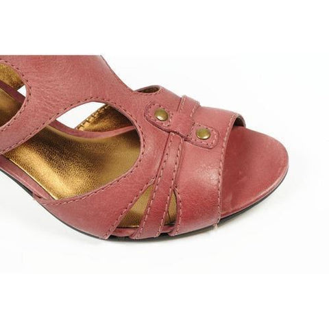 Fuxia 10 US - 41.5 EUR Nine West Womens Ankle Strap Sandal NWLESTYLE DARK RED