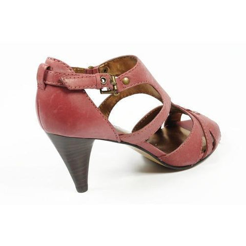 Fuxia 10 US - 41.5 EUR Nine West Womens Ankle Strap Sandal NWLESTYLE DARK RED