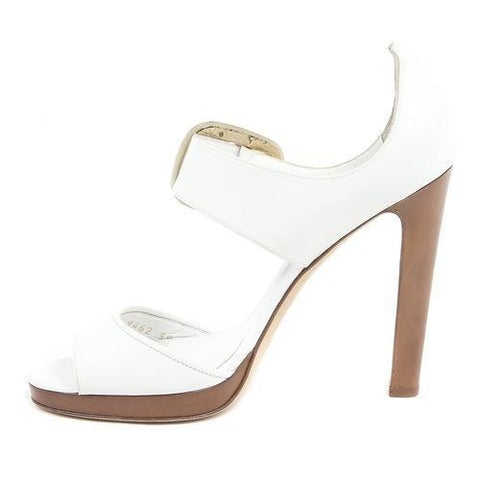 White 38.5 EUR - 8.5 US Sergio Rossi Womens Sandal
