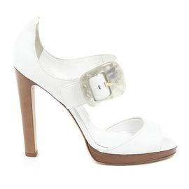 White 38.5 EUR - 8.5 US Sergio Rossi Womens Sandal