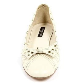 White 38.5 EUR - 8.5 US Sergio Rossi Womens Ballerina