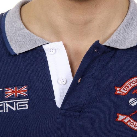 Blue XL Ufford & Suffolk Polo Club Mens Polo Short Sleeves US001 INDIGO
