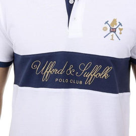 White L Ufford & Suffolk Polo Club Mens Polo Short Sleeves US002 WHITE
