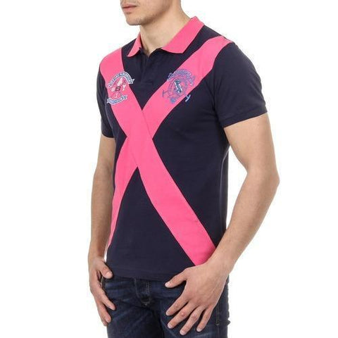 Blue L Ufford & Suffolk Polo Club Mens Polo Short Sleeves US003 INDIGO