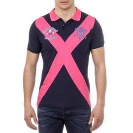 Blue L Ufford & Suffolk Polo Club Mens Polo Short Sleeves US003 INDIGO