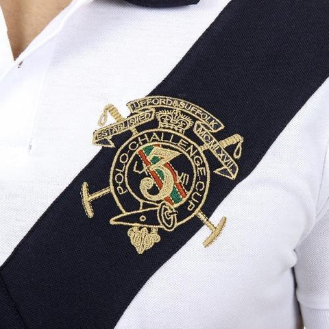 White S Ufford & Suffolk Polo Club Mens Polo Short Sleeves US003 WHITE