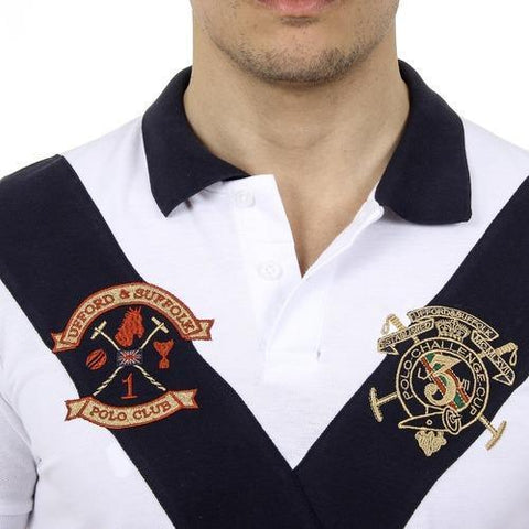 White XL Ufford & Suffolk Polo Club Mens Polo Short Sleeves US003 WHITE