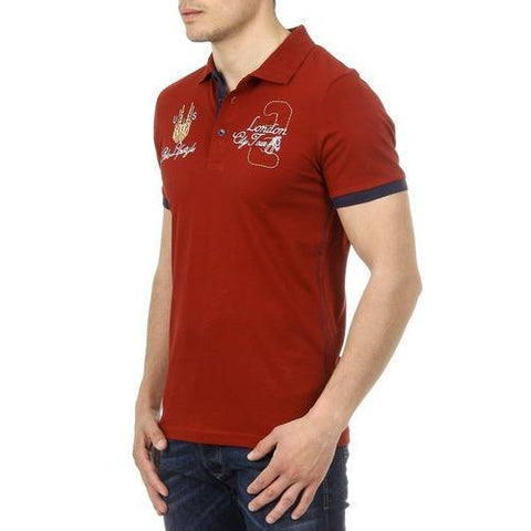 Bordeaux S Ufford & Suffolk Polo Club Mens Polo Short Sleeves US005 BORDEAUX