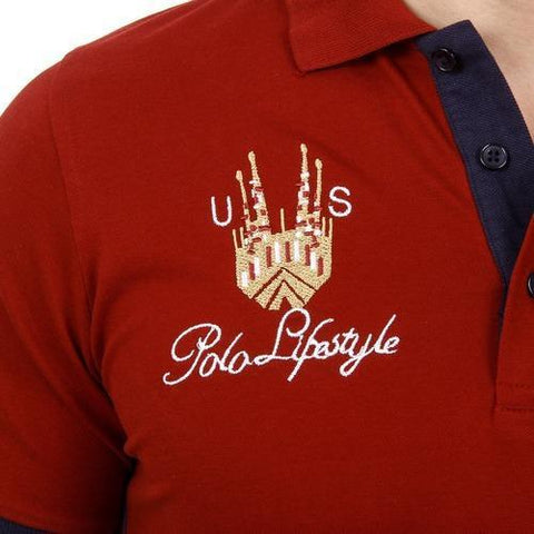 Bordeaux XL Ufford & Suffolk Polo Club Mens Polo Short Sleeves US005 BORDEAUX