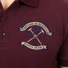Bordeaux XL Ufford & Suffolk Polo Club Mens Polo Short Sleeves US007 BORDEAUX