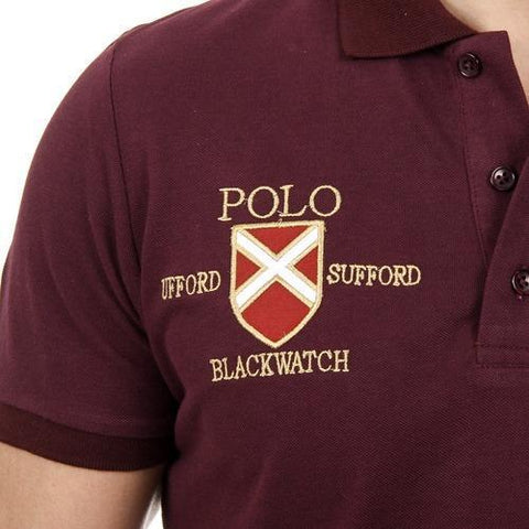 Bordeaux XL Ufford & Suffolk Polo Club Mens Polo Short Sleeves US007 BORDEAUX