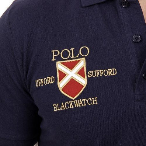 Blue L Ufford & Suffolk Polo Club Mens Polo Short Sleeves US007 NAVY BLUE