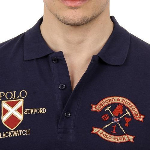 Blue XL Ufford & Suffolk Polo Club Mens Polo Short Sleeves US007 NAVY BLUE