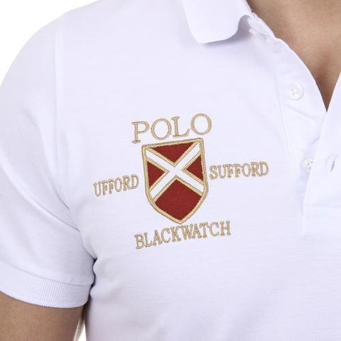 White L Ufford & Suffolk Polo Club Mens Polo Short Sleeves US007 WHITE