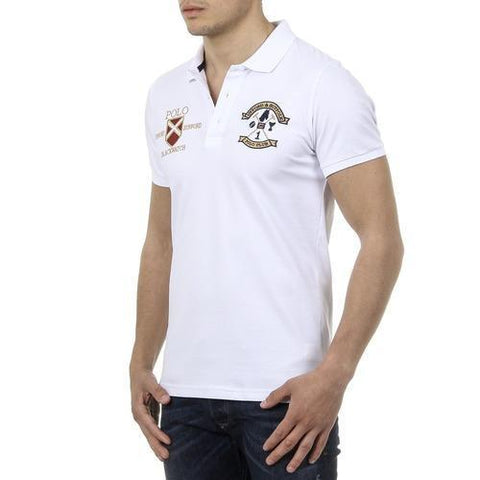 White L Ufford & Suffolk Polo Club Mens Polo Short Sleeves US007 WHITE
