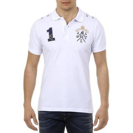 White L Ufford & Suffolk Polo Club Mens Polo Short Sleeves US008 WHITE