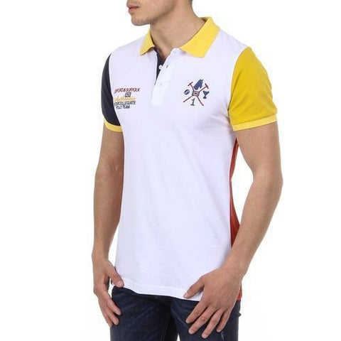 White L Ufford & Suffolk Polo Club Mens Polo Short Sleeves US009 WHITE