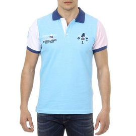 Light Blue M Ufford & Suffolk Polo Club Mens Polo Short Sleeves US009 TURQUOISE