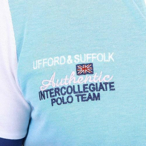 Light Blue XXL Ufford & Suffolk Polo Club Mens Polo Short Sleeves US009 TURQUOISE